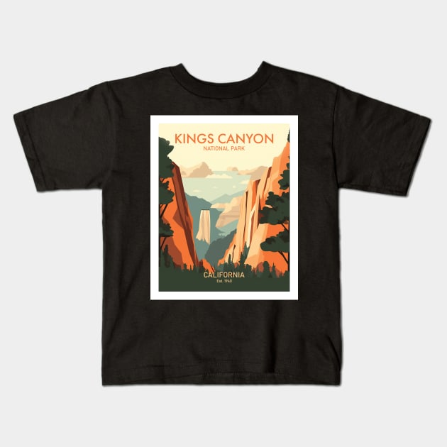 KINGS CANYON NATIONAL PARK Kids T-Shirt by MarkedArtPrints